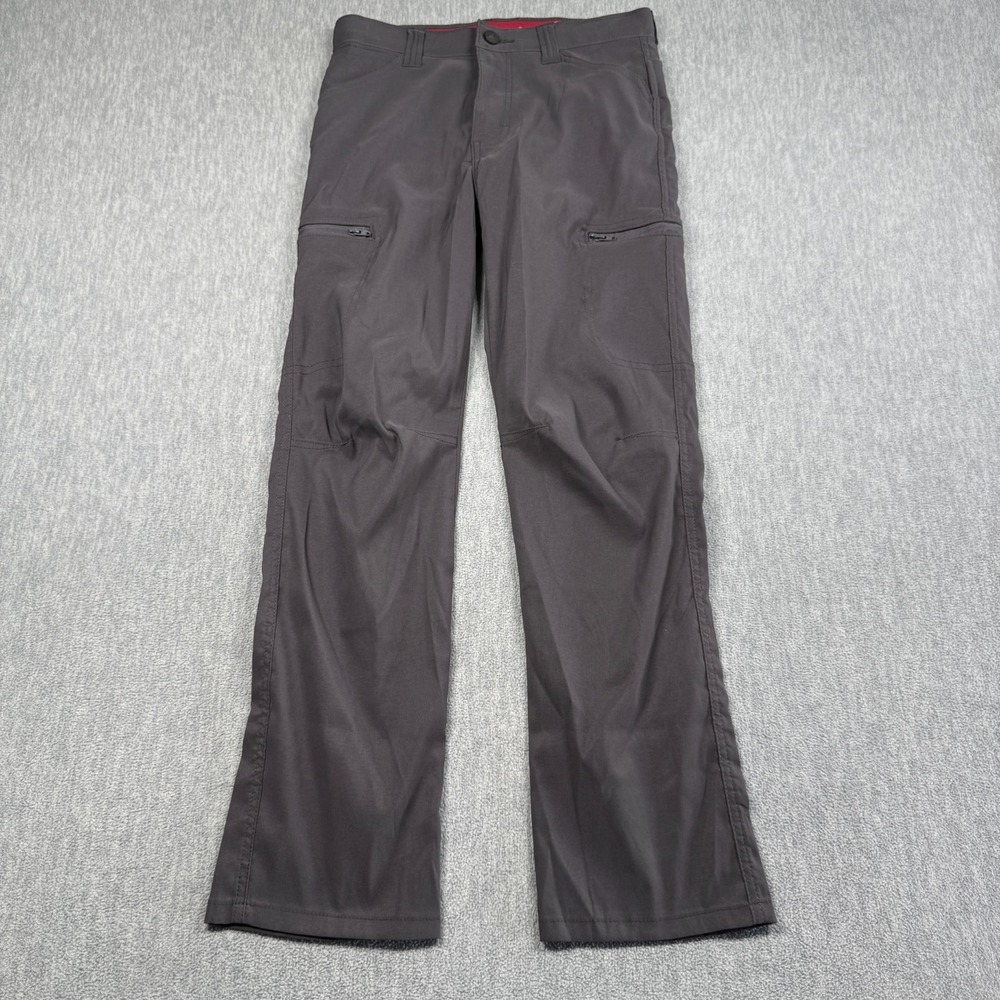 Wrangler Pants Womens 12 Regular Dark Gray Stretch Cargo Outdoor Straight Leg